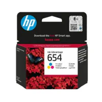 HP 654 (7FP38UE) Tri-color Original Ink Advantag, 200 pages, for HP HP DeskJet Ink Advantage 2976, 4300, 6575