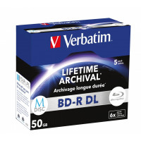 Verbatim M-Disk BD-R DL Lifetime Archival 50GB 6X, Matt Silver