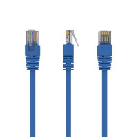 Patch cord cat. 5E PP12-1M/B Blue, 1 m, molded strain relief 50u Patch cord cat. 5E PP12-1M/B Blue, 1 m, molded strain relief 50u
