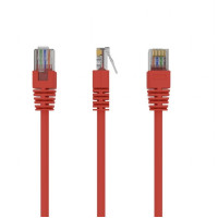 Patch cord cat. 5E PP12-5M/R Red, 5 m, molded strain relief 50u