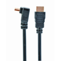 Cable HDMI CC-HDMI490-6, 1.8 m, HDMI v.1.4 90 degrees, male-male, Black cable with gold-plated connectors, Bulk packing Cable HDMI CC-HDMI490-6, 1.8 m, HDMI v.1.4 90 degrees, male-male, Black cable with gold-plated connectors, Bulk packing