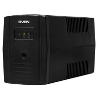 SVEN Pro 600, Line-interactive UPS with AVR, 600VA /360W, 2x Schuko outlets, 1x7AH, AVR: 175-280V, Cold start function, Black SVEN Pro 600, Line-interactive UPS with AVR, 600VA /360W, 2x Schuko outlets, 1x7AH, AVR: 175-280V, Cold start function, Black
