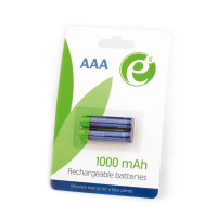 EnerGenie EG-BA-AAA10-01 Ni-MH rechargeable AAA batteries, 1000mAh, 2pcs blister pack EnerGenie EG-BA-AAA10-01 Ni-MH rechargeable AAA batteries, 1000mAh, 2pcs blister pack