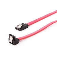 SATA Data Cable - 0.5m - Cablexpert CC-SATAM-DATA90, Serial ATA III 50cm data cable with 90 degree bent connector, bulk packing, metal clips with 90 degree bent connector SATA Data Cable - 0.5m - Cablexpert CC-SATAM-DATA90, Serial ATA III 50cm data cable with 90 degree bent connector, bulk packing, metal clips with 90 degree bent connector