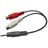 Audio cable 3.5mm-RCA - 0.2m - Cablexpert CCA-406, 3.5 mm stereo plug to 2 x RCA sockets stereo audio cable, 0,2 m Audio cable 3.5mm-RCA - 0.2m - Cablexpert CCA-406, 3.5 mm stereo plug to 2 x RCA sockets stereo audio cable, 0,2 m
