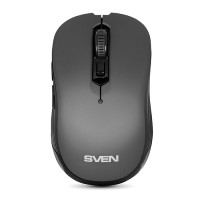 SVEN RX-560SW Wireless, Optical Mouse, 2.4GHz, Nano Receiver, 800/1200/1600dpi, 5+1(scroll wheel) Silent buttons, Switching DPI modes, Rubber scroll wheel, Gray SVEN RX-560SW Wireless, Optical Mouse, 2.4GHz, Nano Receiver, 800/1200/1600dpi, 5+1(scroll wheel) Silent buttons, Switching DPI modes, Rubber scroll wheel, Gray