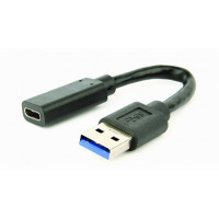Adapter USB3.1-Type-C - Gembird A-USB3-AMCF-01, USB 3.1 to Type-C female adapter cable, 10 cm, Black Adapter USB3.1-Type-C - Gembird A-USB3-AMCF-01, USB 3.1 to Type-C female adapter cable, 10 cm, Black
