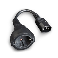 Power adapter cord PC-SFC14M-01, C14 input and Schuko output, for UPS or PDU