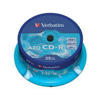 Verbatim DataLifePlus CD-R AZO 700MB 52X CRYSTAL SURFACE - Spindle 25pcs. Verbatim DataLifePlus CD-R AZO 700MB 52X CRYSTAL SURFACE - Spindle 25pcs.