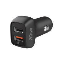 USB Car Charger - Trust Qmax 30W Ultra-Fast Dual USB Car Charger with QC3.0, Fast-charge with up to 12W power or ultra-fast charge with 18W power and QuickCharge 3.0, Total output power (max): A, W 30 USB Car Charger - Trust Qmax 30W Ultra-Fast Dual USB Car Charger with QC3.0, Fast-charge with up to 12W power or ultra-fast charge with 18W power and QuickCharge 3.0, Total output power (max): A, W 30