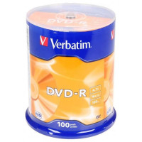 Verbatim DataLifePlus DVD-R AZO 4.7GB 16X MATT SILVER SURFAC - Spindle 100pcs. Verbatim DataLifePlus DVD-R AZO 4.7GB 16X MATT SILVER SURFAC - Spindle 100pcs.
