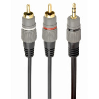 Audio cable 3.5mm-RCA - 2.5m - Cablexpert CCA-352-2.5M, 3.5 mm stereo plug to 2*RCA plugs 2.5m cable, gold-plated connectors, 2.5m Audio cable 3.5mm-RCA - 2.5m - Cablexpert CCA-352-2.5M, 3.5 mm stereo plug to 2*RCA plugs 2.5m cable, gold-plated connectors, 2.5m