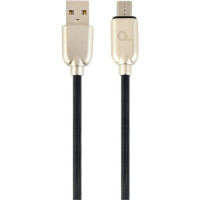 Cable USB2.0/Micro-USB Premium Rubber - 2m - Cablexpert CC-USB2R-AMmBM-2M, Black, USB 2.0 A-plug to Micro-USB plug, blister Cable USB2.0/Micro-USB Premium Rubber - 2m - Cablexpert CC-USB2R-AMmBM-2M, Black, USB 2.0 A-plug to Micro-USB plug, blister