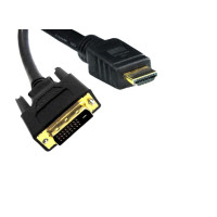 Cable HDMI-DVI - 2m - Brackton ”Basic” DHD-SKB-0200.B, 2m, DVI-D cable 24+1 to HDMI 19 pin, m/m, double-shielded 1080i, pastic plug, golden contacts Cable HDMI-DVI - 2m - Brackton ”Basic” DHD-SKB-0200.B, 2m, DVI-D cable 24+1 to HDMI 19 pin, m/m, double-shielded 1080i, pastic plug, golden contacts