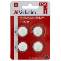 Verbatim Lithium Battery CR2025 3V 4pcs, Blister pack Verbatim Lithium Battery CR2025 3V 4pcs, Blister pack