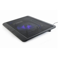 Gembird NBS-1F15-04, Notebook cooling stand, up to 15.6”, LED backlight in fans, Large 12 cm cooling fan, 1000 RPM (± 10 %), Black Gembird NBS-1F15-04, Notebook cooling stand, up to 15.6”, LED backlight in fans, Large 12 cm cooling fan, 1000 RPM (± 10 %), Black