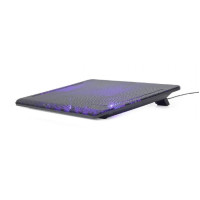 Gembird NBS-2F15-05, Notebook cooling stand, up to 15.6”, LED backlight in fans, Cooling fans: 2 pcs, 1500 RPM (± 10 %), airflow 20 CFM (± 10 %) each, noise 10 dBa, Black Gembird NBS-2F15-05, Notebook cooling stand, up to 15.6”, LED backlight in fans, Cooling fans: 2 pcs, 1500 RPM (± 10 %), airflow 20 CFM (± 10 %) each, noise 10 dBa, Black