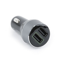 USB Car Charger - Gembird TA-U2QC3-CAR-01,2-port USB car fast charger, QC3.0, 36 W, black