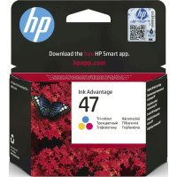 HP47 (6ZD61AE) Original Ink Cartridge Color for HP DeskJet Ink Advantage 4800, 700 pages.