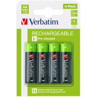 Аккумуляторные батареи Verbatim Rechargeable Battery AA / HR6 2500 mAh, 4 Pack