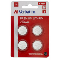 Литиевая батарейка Verbatim CR2032 3V, 4 Pack