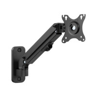 Monitor wall mount arm for 1 monitor up to 27” Gembird MA-WA1-01, Adjustable wall display mounting arm (rotate, tilt, swivel), VESA 75/100, up to 9 kg, black Monitor wall mount arm for 1 monitor up to 27” Gembird MA-WA1-01, Adjustable wall display mounting arm (rotate, tilt, swivel), VESA 75/100, up to 9 kg, black