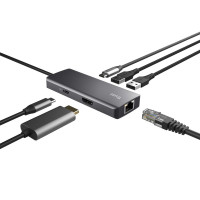 Adaptor Multiport Trust Dalyx/ USB-C/ 2xUSB-A/ 2xUSB-C/ HDMI/ RJ45/ SD Adaptor Multiport Trust Dalyx/ USB-C/ 2xUSB-A/ 2xUSB-C/ HDMI/ RJ45/ SD