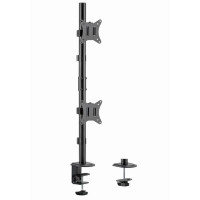 Suport vertical de birou reglabil pentru 2 display-uri, 17”-32” Gembird MA-D2-02