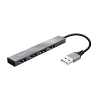 Mini USB HUB Trust HALYX 4-PORT, silver Mini USB HUB Trust HALYX 4-PORT, silver