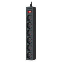 Фильтр сетевой SVEN SF-06E/ 6 Sockets/ 2300W/ 5.0m/ Black Фильтр сетевой SVEN SF-06E/ 6 Sockets/ 2300W/ 5.0m/ Black
