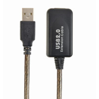 Active USB 2.0 extension cable, 10 m, up to 3 pcs in the cascade are allowed, black (AMAF) Active USB 2.0 extension cable, 10 m, up to 3 pcs in the cascade are allowed, black (AMAF)