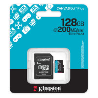 Card de memorie microSD 128GB Kingston Canvas Go Plus Gen 4, A2, up to 200MB/s, + SD adapter Card de memorie microSD 128GB Kingston Canvas Go Plus Gen 4, A2, up to 200MB/s, + SD adapter