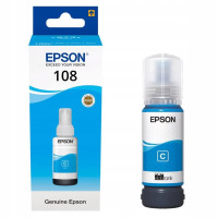 Epson 108 EcoTank Cyan ink bottle 70ml, 7200p. for EcoTank L8050 & L18050. Epson 108 EcoTank Cyan ink bottle 70ml, 7200p. for EcoTank L8050 & L18050.