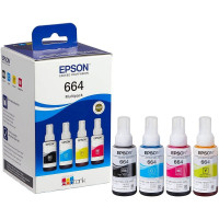 Epson 664 EcoTank 4-colour multipack (T6641/T6642/T6643/T6644), 280ml, for EcoTank L130/L100/ L110/ L120/ L121/ L132/ L1455/ L200/ L312 Epson 664 EcoTank 4-colour multipack (T6641/T6642/T6643/T6644), 280ml, for EcoTank L130/L100/ L110/ L120/ L121/ L132/ L1455/ L200/ L312