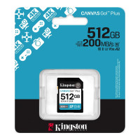 Card de memorie SD 512GB Kingston Canvas Go! Plus G4, 200/160MB/s Card de memorie SD 512GB Kingston Canvas Go! Plus G4, 200/160MB/s