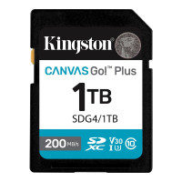 Card de memorie SD 1TB Kingston Canvas Go! Plus G4, 200/160Mbps Card de memorie SD 1TB Kingston Canvas Go! Plus G4, 200/160Mbps