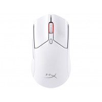 Геймерская мышь HyperX Pulsefire Haste 2 беспроводная, Белая, Ультралегкий дизайн, 400–26000 DPI, 4 предустановленных DPI, Двойные режимы беспроводной связи: BT + 2.4 ГГц, Сенсор HyperX 26K, В комплекте лента для захвата, Подсветка RGB по-LED, До 100 часо