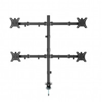 Suport pentru 4 monitoare 13”-32” Gembird MA-D4-01, Braț reglabil pentru birou cu montare pentru 4 ecrane (rotativ, înclinabil, pivotant), până la 10 kg pe ecran, VESA 75/100, Gestionare cabluri, negru Suport pentru 4 monitoare 13”-32” Gembird MA-D4-01, Braț reglabil pentru birou cu montare pentru 4 ecrane (rotativ, înclinabil, pivotant), până la 10 kg pe ecran, VESA 75/100, Gestionare cabluri, negru