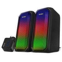 Колонки SVEN 420 Black (USB), 2.0 / 2x5W RMS, Bluetooth, Динамическая подсветка, USB, Jack 3.5 мм Колонки SVEN 420 Black (USB), 2.0 / 2x5W RMS, Bluetooth, Динамическая подсветка, USB, Jack 3.5 мм