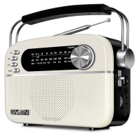 Радио SVEN SRP-505 белое, Bluetooth, FM/AM/SW, 3 Вт RMS, USB/microSD плеер, телескопическая антенна Радио SVEN SRP-505 белое, Bluetooth, FM/AM/SW, 3 Вт RMS, USB/microSD плеер, телескопическая антенна