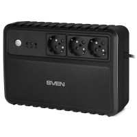 ИБП SVEN UP-L800, 800VA / 400W, AVR, 3 розетки Schuko, индикатор LED, USB, черный