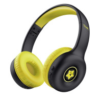 Casti Wireless pentru Copii NOUNA - Negre, 15 ore redare, limitare sunet activa, autocolante personalizabile, 4-10 ani, pliabile