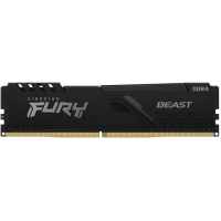 16GB DDR4-3200 Kingston FURY® Beast DDR4, PC25600, CL16, 1.35V, Auto-overclocking, Asymmetric BLACK low-profile heat spreader, Intel XMP Ready (Extreme Memory Profiles)