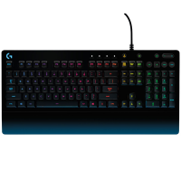 Tastatura Logitech G213 Prodigy, Mech-Dome, Spill resistance, Media controls, RGB, Integrated palm rest, Adjustable feet, Anti-ghosting, Game Mode, USB, Black