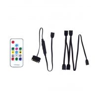 XILENCE LQZ.ARGB_Set Cable (XZ171), Cooling Control Set for ARGB components: 5V D/P 3PIN connections, 1 x Receiver, 1 x Remote Controller, 1x 1 to 4 ARGB Splitter XILENCE LQZ.ARGB_Set Cable (XZ171), Cooling Control Set for ARGB components: 5V D/P 3PIN connections, 1 x Receiver, 1 x Remote Controller, 1x 1 to 4 ARGB Splitter