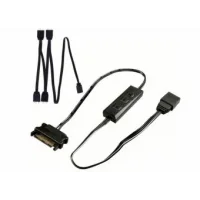 XILENCE LQZ.ARGB_Set Cable (XZ172), Cooling Control Set for ARGB components: 5V D/P 3PIN connections, 1x Mini Cable Controller, 1x 1 to 4 ARGB Splitter