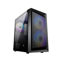 Корпус 1STPLAYER BS-2 / no PSU / Side-Window / 3x120mm / mATX / Black