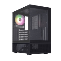Корпус 1STPLAYER Mi7-A / no PSU / Side-Window / 3x120mm / ATX / Black