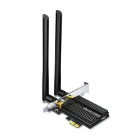 TP-LINK Archer TX50E AX3000 Wi-Fi 6 + BT5.0 PCI Express Adapter, 2402Mbps on 5GHz + 574Mpbs on 2.4GHz, 802.11ax/ac/n/g/b/a, 2 Dual Band detachable аntennas, Bluetooth 5.0