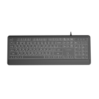 Тонкая Клавиатура Gembird KB-UML-04-CYRL/ USB A+C/ Black